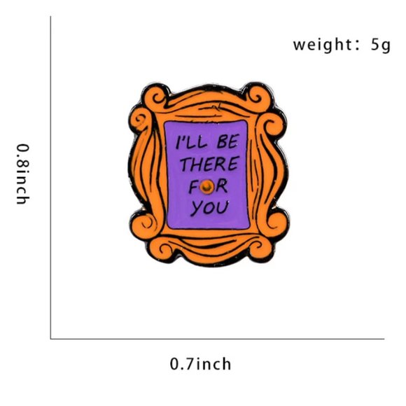 FREINDS Door Peep Hole/Frame "I'll Be There For You" Enamel Pin - Picture 2 of 4